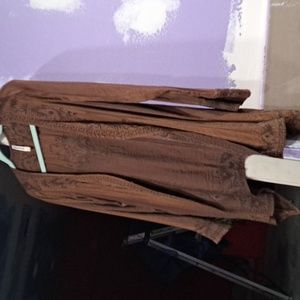 Western style jacket with fitted slip dress